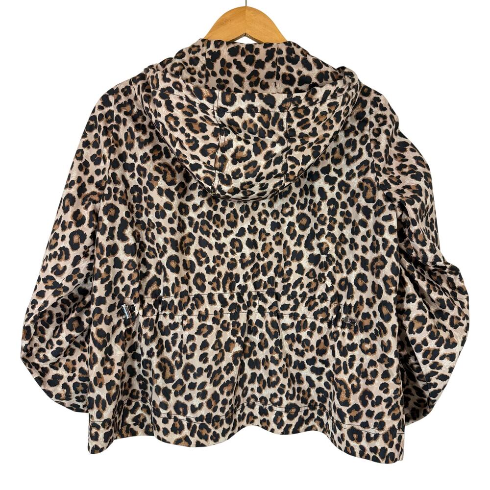 Veronica Beard Sibila Leopard Print Anorak Jacket Brown Multi Size S Hooded - Picture 6 of 15